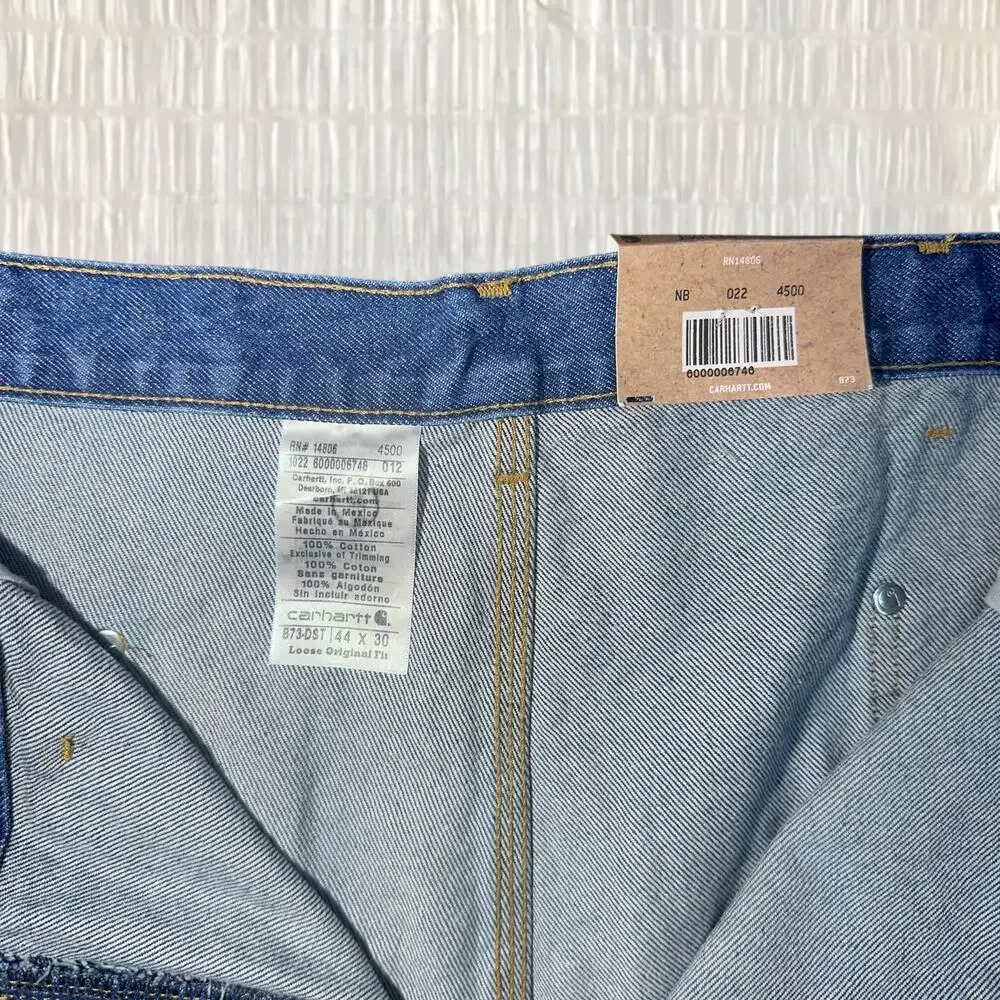 Vintage Carhartt Blue Carpenter Dungaree Jeans - Men’s Size 44 x 30